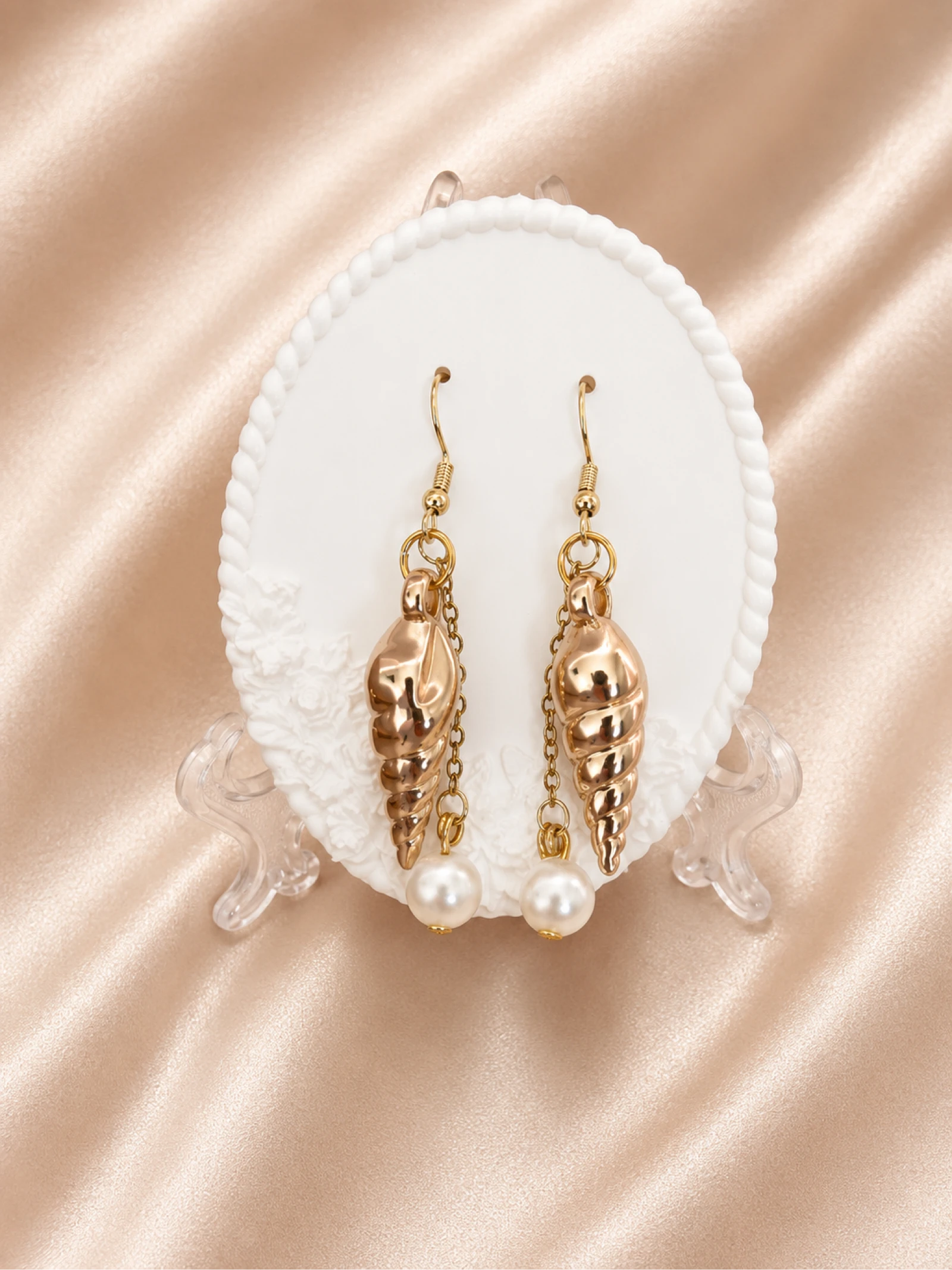Conjunto de bijuterias douradas estilo marinho – photo 6